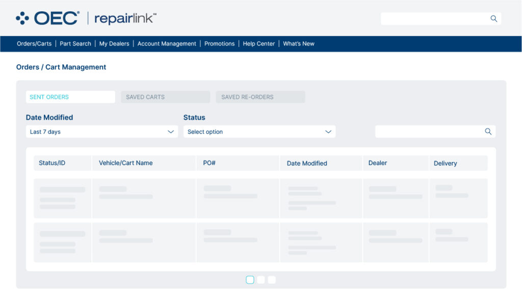 RepairLink Feature Screen