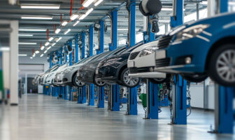 Multiple cars on lifts